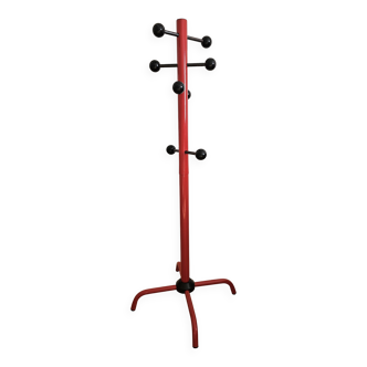 Black and red freestanding coat rack Italy 1980 Italian design style spa