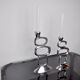 Pair of circle candlesticks by Matthew Hilton, England, 1980