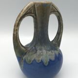 Vase en grès cérame a effet flammé, signé alphonse mouton, st uze