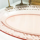 Plat oval en verre dépression rose "Rosaline" Arcoroc de Luminarc
