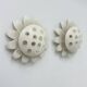 Set of 2 Emil Stejnar wall lamps with flower crystals, 1950s Vienna