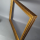 Old channel frame wood original gilding stucco 67x55 foliage 56x44.5 cm SB
