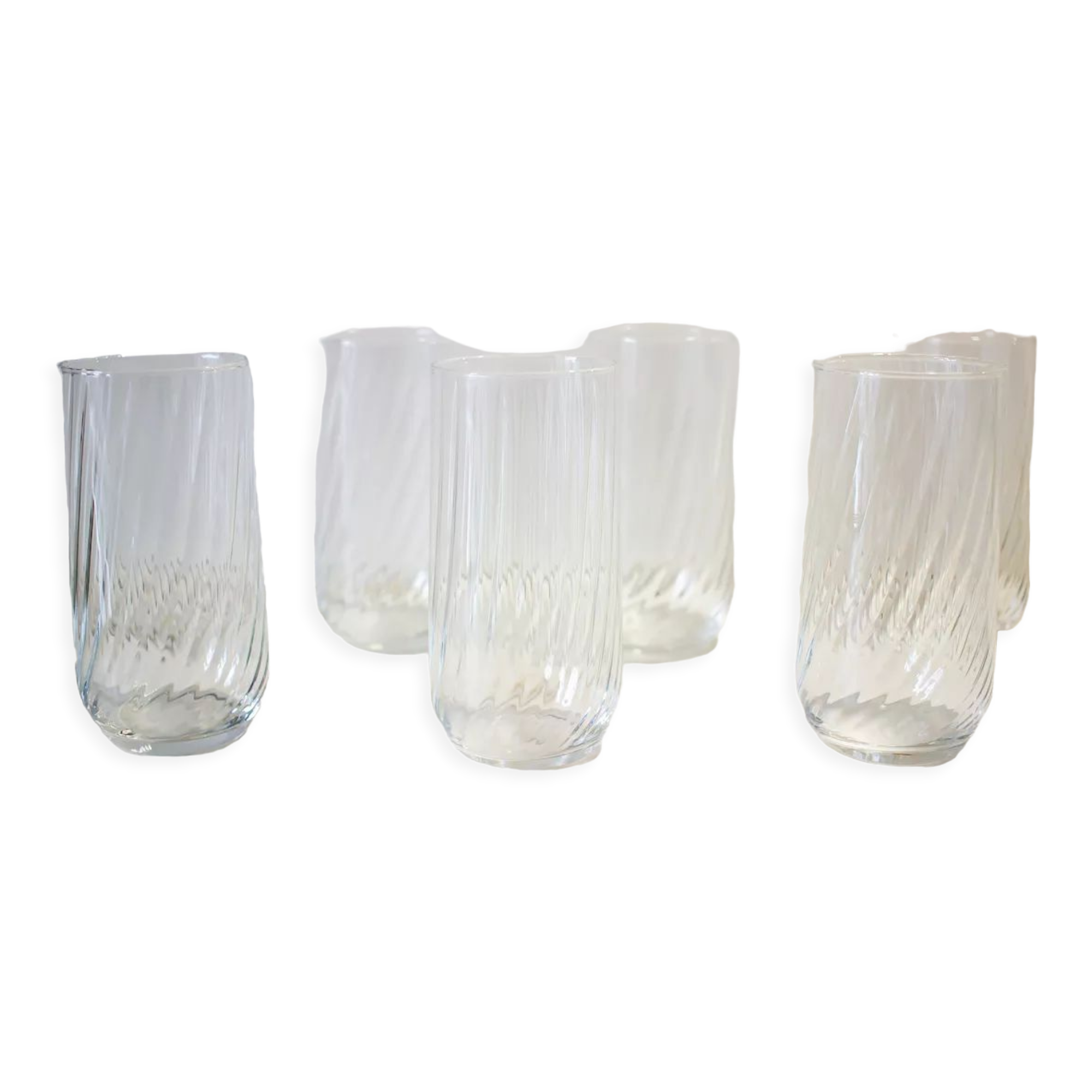 6 high ridged glasses