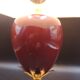 Beautiful Bordeaux Porcelain and Brass Lamp Le Dauphin Model Ançay Annanas