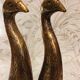 Golden candle holder art deco style peacock head