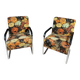 Pair of functionalist chromed armchairs, Eastern Europe, 1950s