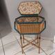 Vintage rattan sewing box 1950s