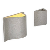 Pair of vintage plaster wall lights, France, 1980.