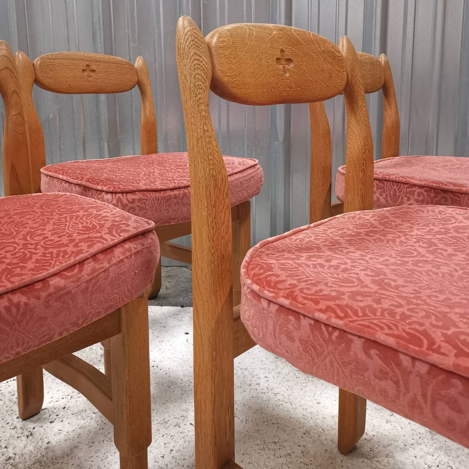 Set of 4 Guillerme et Chambron designer chairs, Votre Maison edition