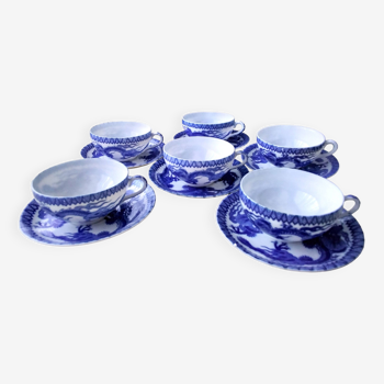 6 Japanese porcelain coffee or tea cups