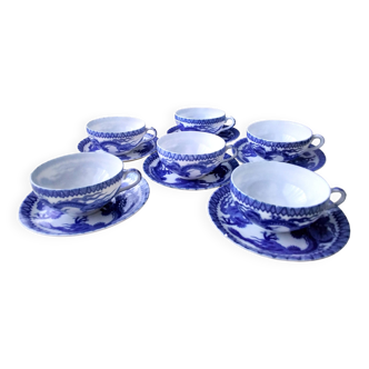 6 Japanese porcelain coffee or tea cups