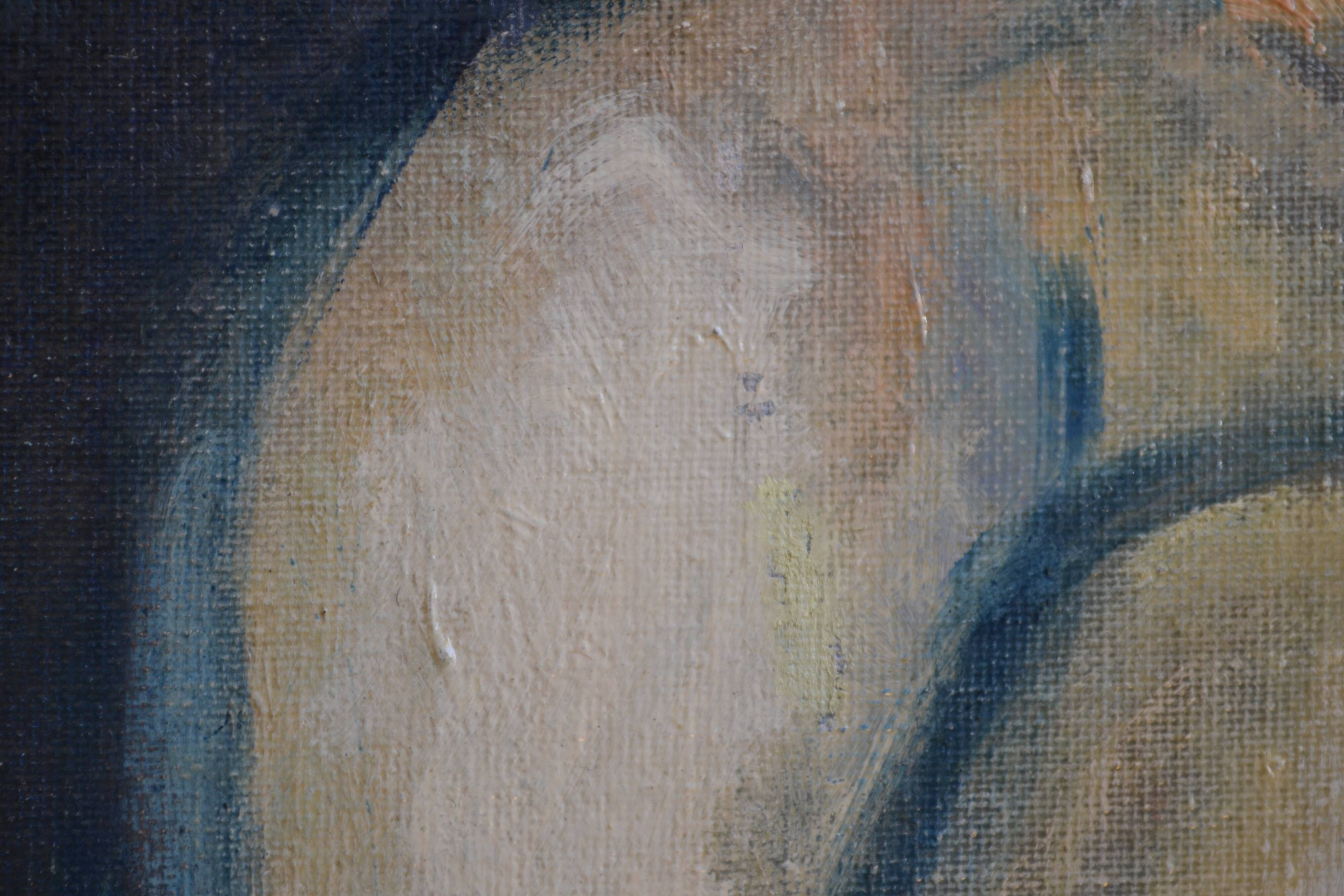 Jean Pesce (1926) painting "nude with bent leg" HSP