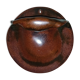 Bouquetière wall vase in enamelled sandstone
