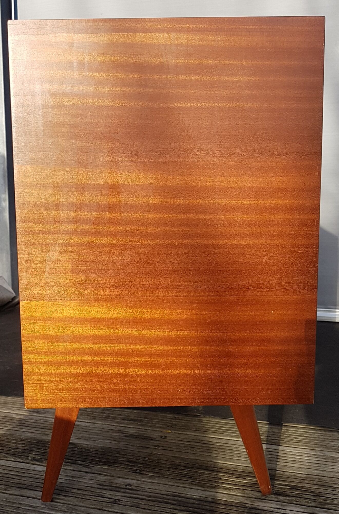 Sideboard in teck and formica black design Charles Ramos