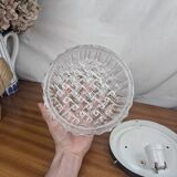 Applique ou Plafonnier Moderniste en Verre Tressé Vintage Années 60s
