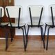 Suite de 4 chaises, années 60/70