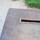 Old oak and brass mailbox