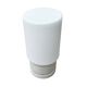 Industrial wall lamp, glass cylinder, white, 01B Elpor, Poland, 1970s.