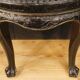 China 19th century console half moon black wood.