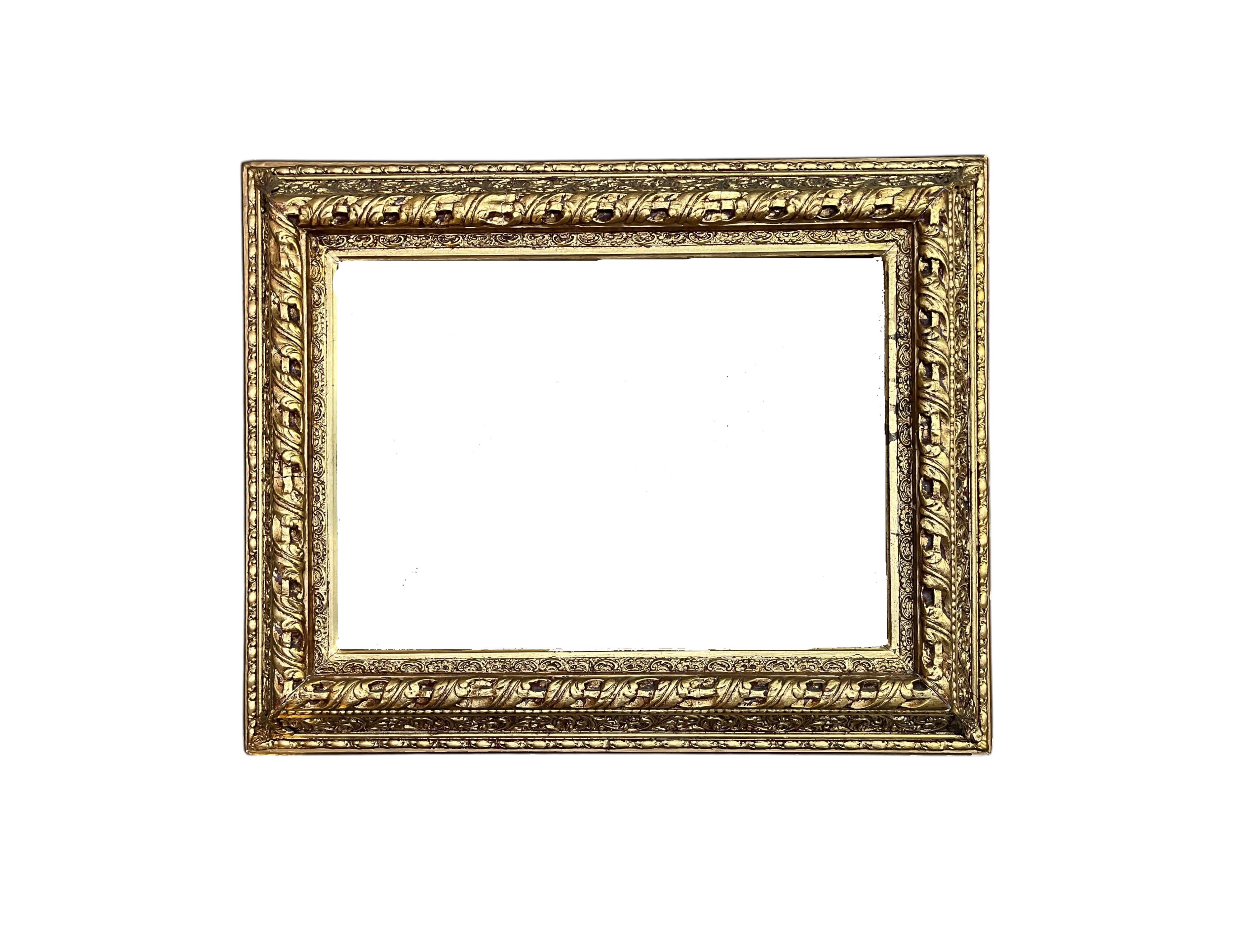 French school oil on canvas important gilded frame early 20th century