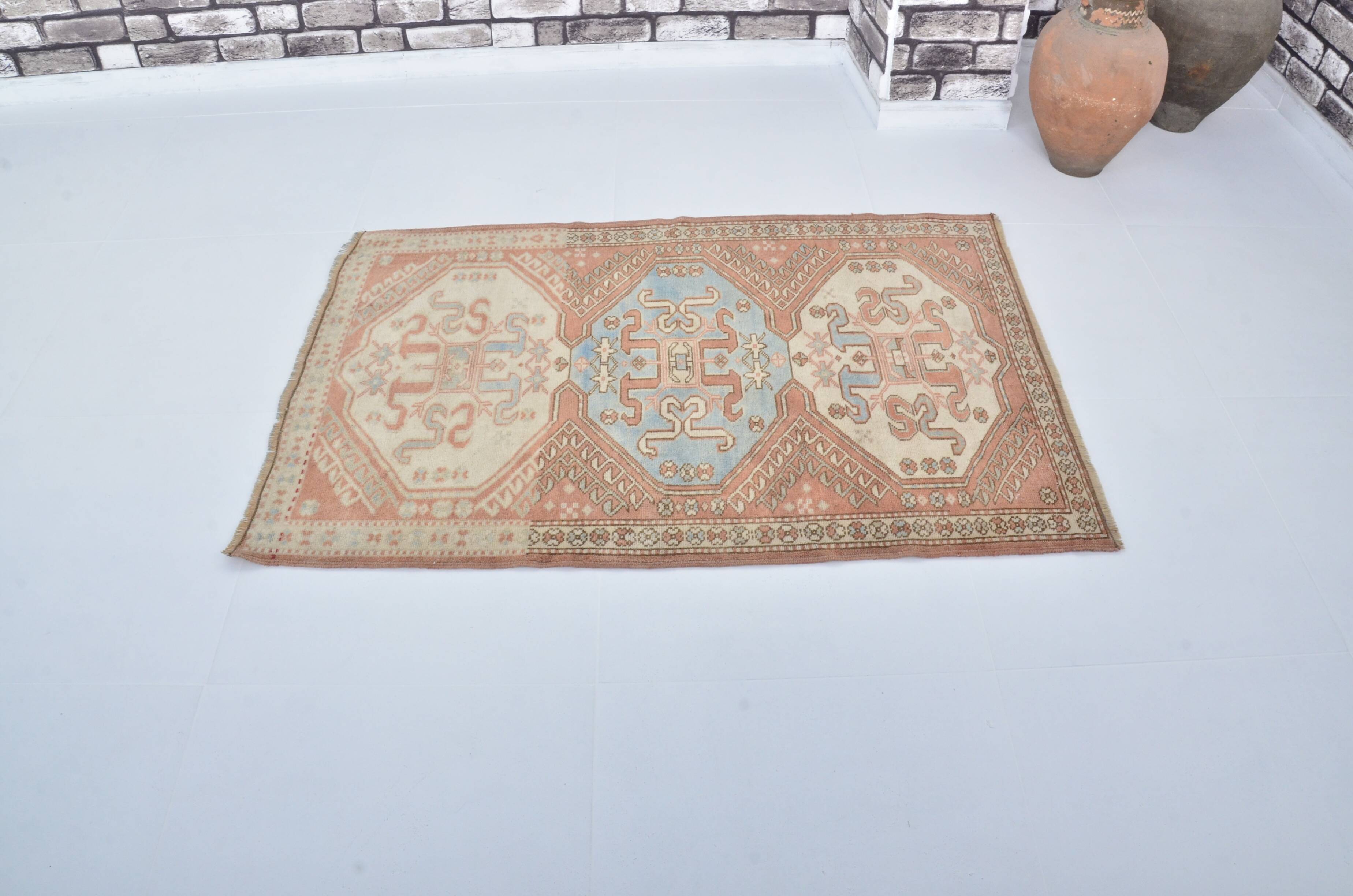 Small Oushak Turkish Tribal Carpet sku 3564