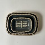 Set of 3 ramekins / serving dishes in handmade ceramic.