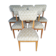 6 chaises bois massif 1940/50