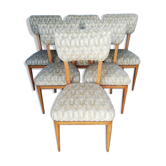 6 chaises bois massif 1940/50