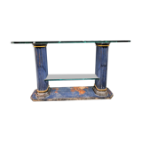 Console verre hôtel de luxe bois et verre