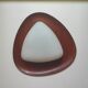 Scandinavian ceiling light in teak and glass