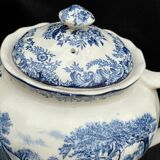 Teapot mill stream Johnson bros vintage blue