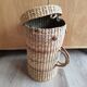 Vintage raffia wicker basket bowling bag