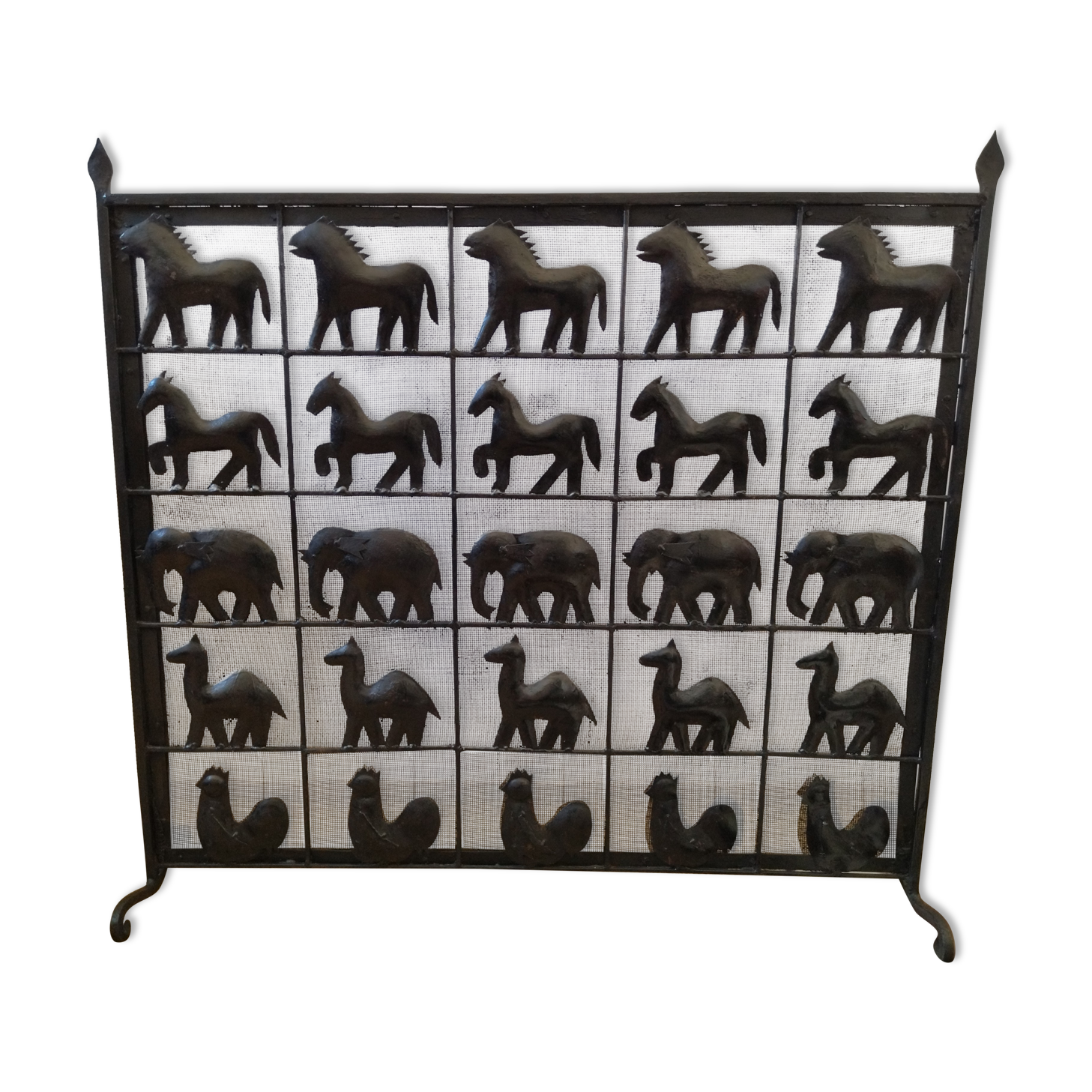 Fire screen chimney screen Marolles 1950