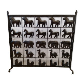 Fire screen chimney screen Marolles 1950