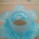 Abat jour verre bleu, forme  fleur
