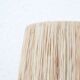 Black ceramic lamp, raffia lampshade, 70s