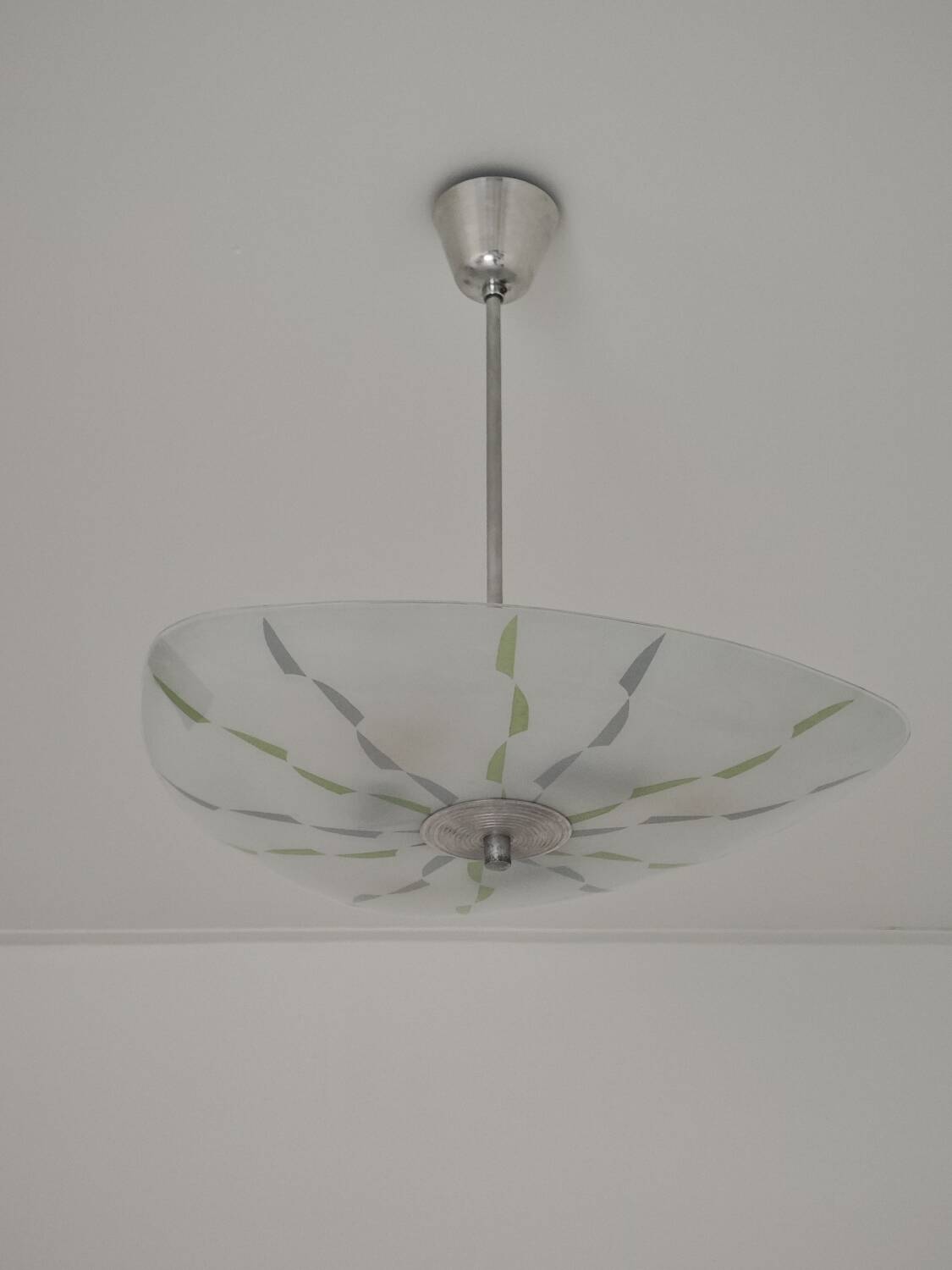 Zukov opal glass pendant chandelier, 1960s