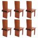 Wooden Chairs attributed to Carlo Scarpa for Gavina, Italy, 1970s, Set of 6
