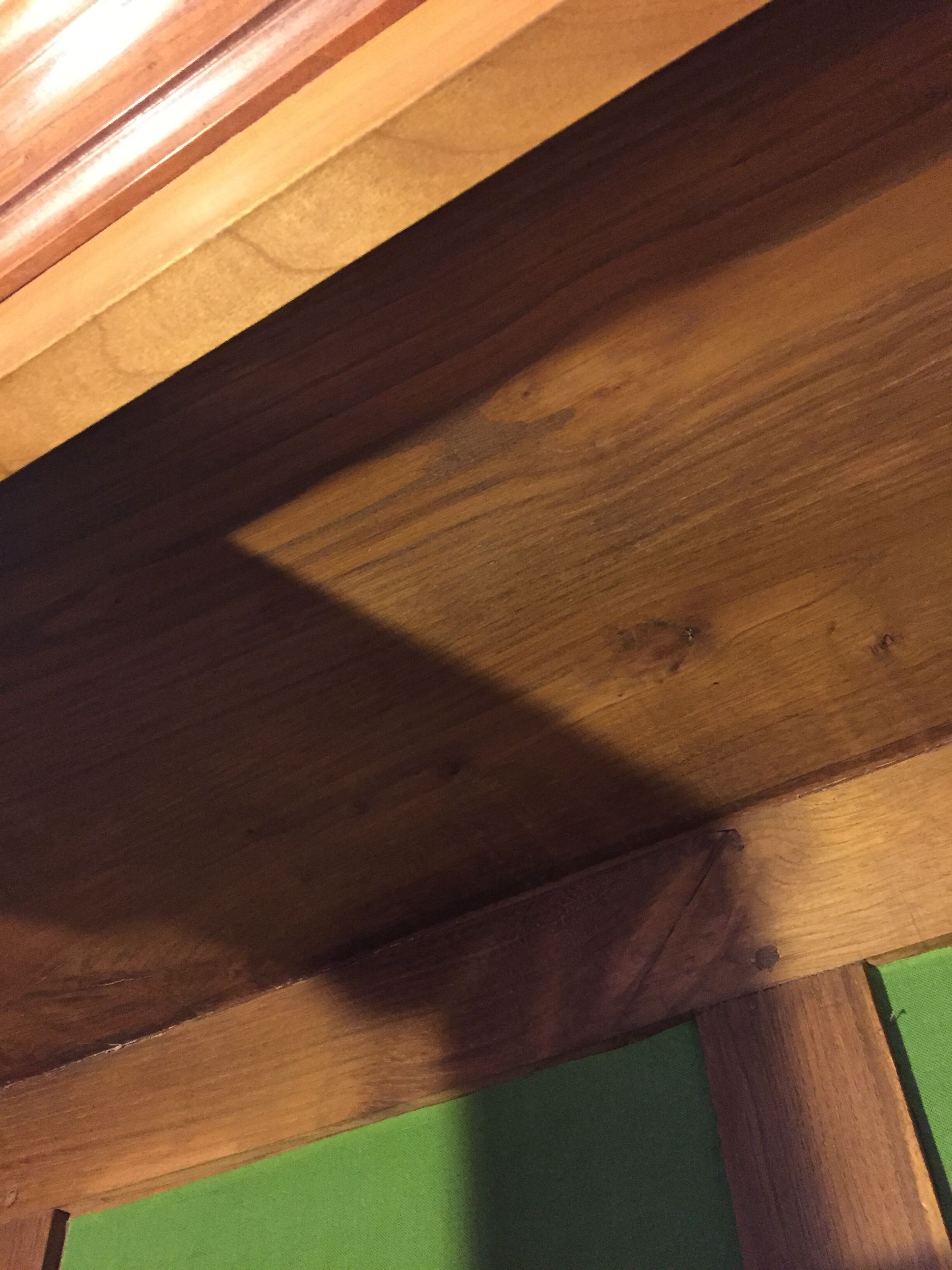 Vintage glass library in solid cherry