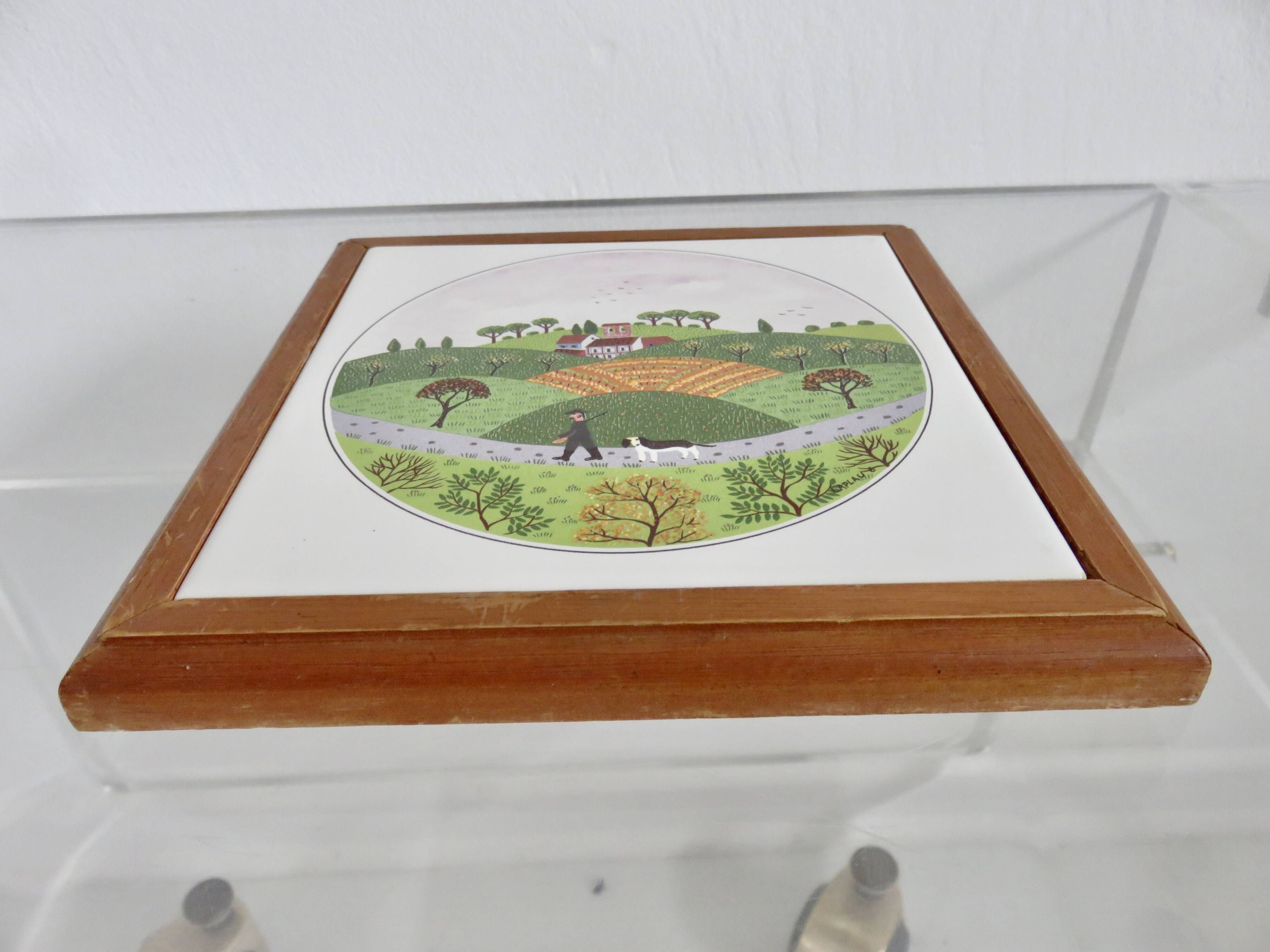 Villeroy & Boch set of 3 trivets, design by Gerard Laplau, 1980