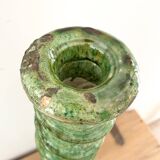 Green terracotta candle holder 60 cm