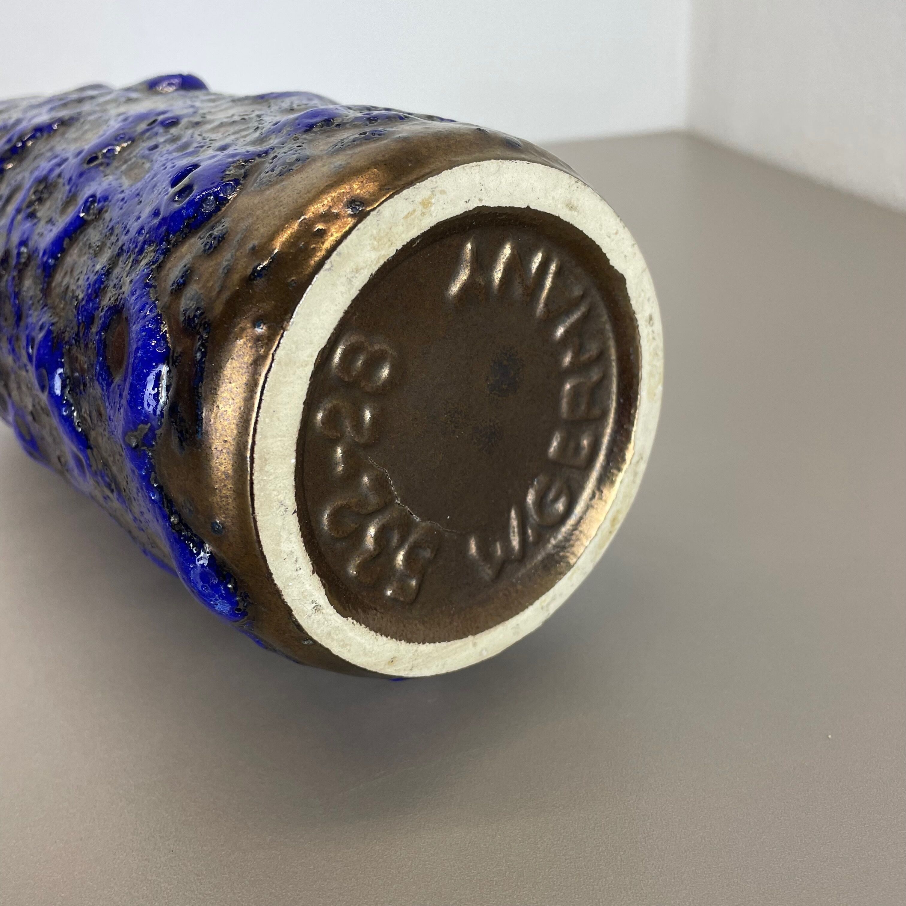 Rare Super Color Crusty Fat Lava Multi-Color Vase Scheurich, Germany WGP, 1970s