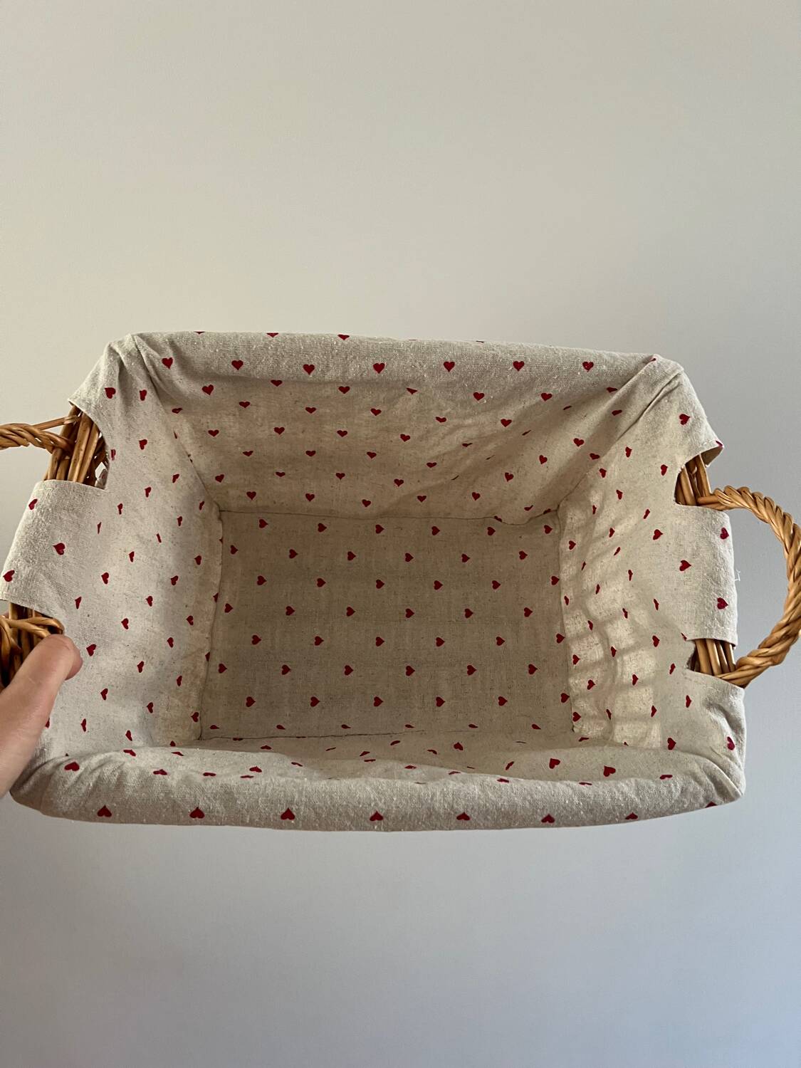 Rustic vintage wicker storage basket