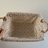 Rustic vintage wicker storage basket