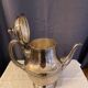 Antique 4-piece tea service silver metal louis xv style godron decor
