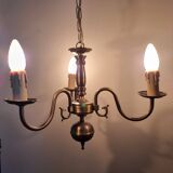 Lampe classique en laiton de style hollandais de couleur bronze doré