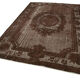 Handmade distressed oriental 1980s 195 cm x 313 cm brown carpet
