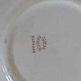 12 deep plates – Gien porcelain – Fanfare model – 1920s