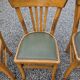 6 bistro chairs in solid oak, 1920s