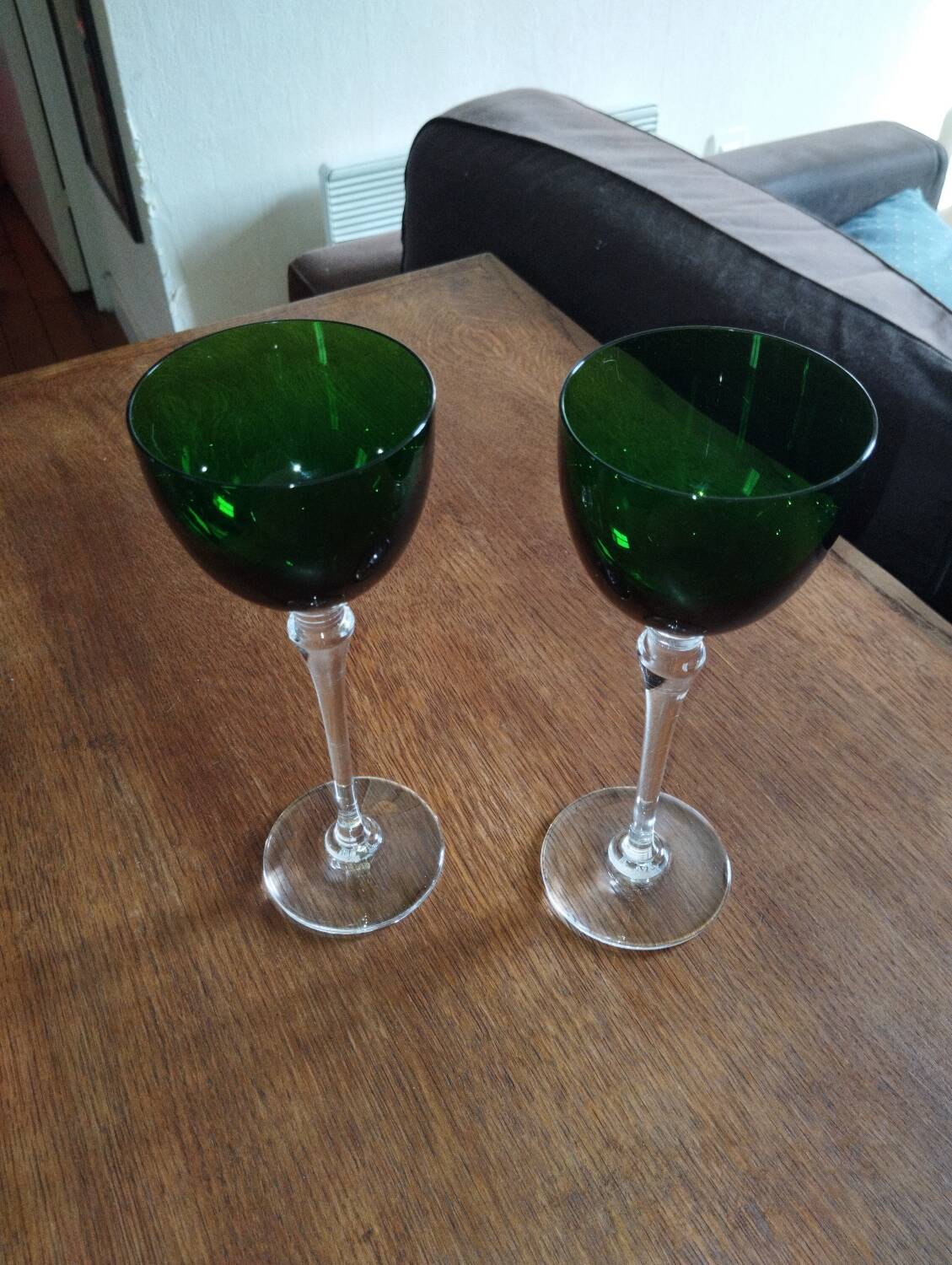 2 Saint Louis crystal roemer glasses